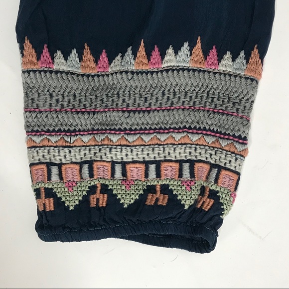 JOHNNY WAS Floral Garden Embroidered Blouse Navy - Picture 4 of 12